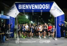 Catriel vivió una fiesta deportiva con la primera Carrera Nocturna 2026