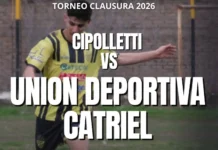 Comienza el Torneo Clausura: Unión Deportiva Catriel visita a Cipolletti en el arranque del campeonato Comienza el Torneo Clausura: Unión Deportiva Catriel visita a Cipolletti en el arranque del campeonato