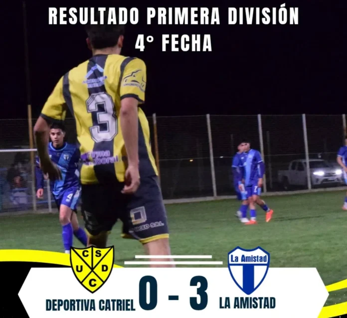 La Amistad frenó a la Depo y la cuarta fecha dejó derrotas para los equipos de Catriel